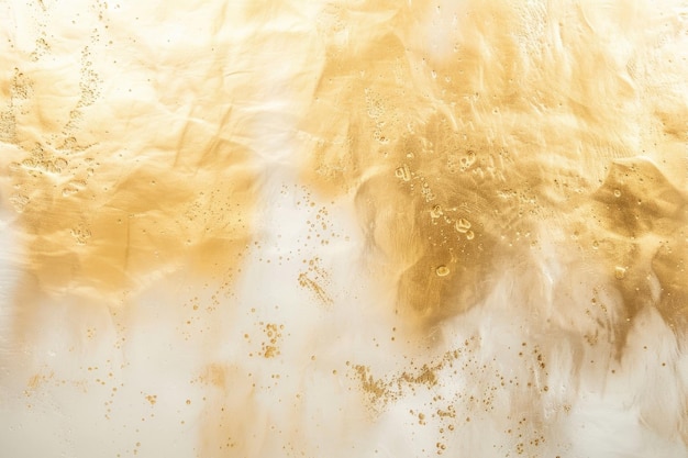 Abstract white background with gold wavy curve