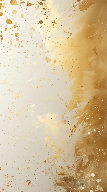 Abstract white background with gold wavy curve