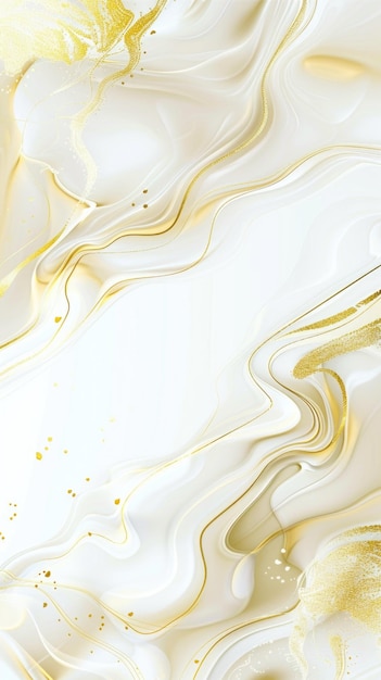 Abstract white background with gold wavy curve