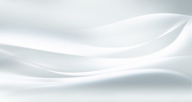 Abstract white background with smooth wavy lines