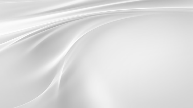 Abstract white background with smooth wavy lines