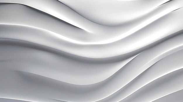 Abstract white background with smooth wavy lines