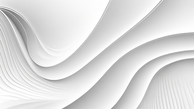 Abstract white background with smooth wavy lines