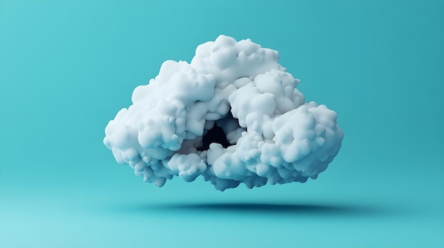 Photo abstract white cloud on blue background minimalist design