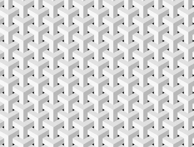 Abstract white cube pattern