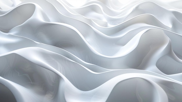 Abstract white curvy background 3d rendering