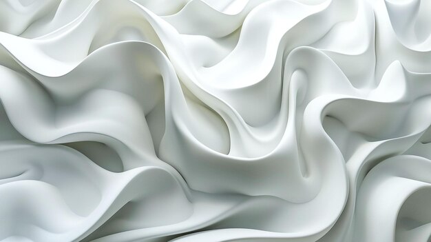 Abstract white curvy background 3d rendering