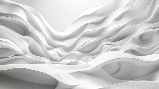 Abstract white curvy background 3d rendering