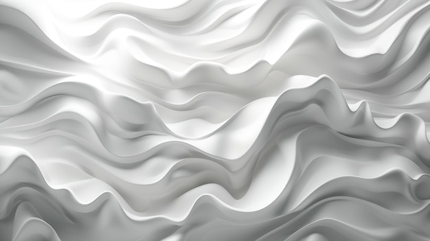 Abstract white curvy background 3d rendering