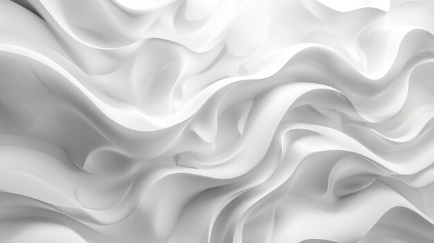 Abstract white curvy background 3d rendering