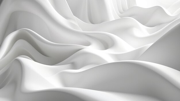 Abstract white curvy background 3d rendering