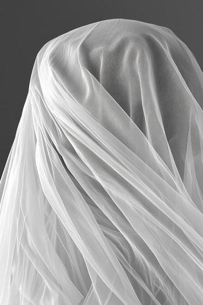 Abstract White Fabric Drape