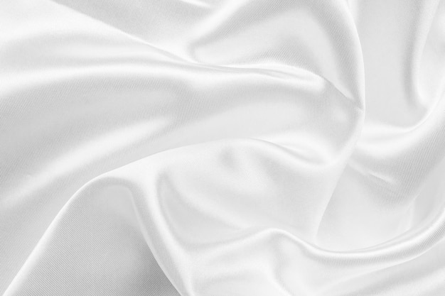 Abstract white fabric with soft wave texture background