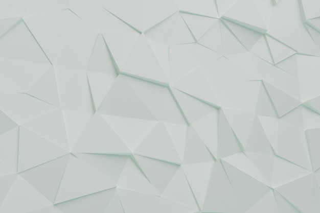 Abstract white geometric background of the wall 3d render