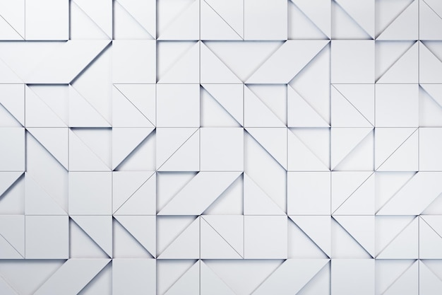 Abstract white geometric shapes background