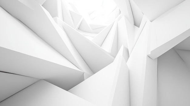 Photo abstract white geometric shapes