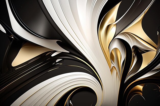 Abstract white gold and black luxury background