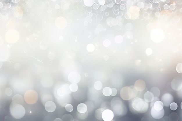 Abstract White and Grey Bokeh Lights Motion Blur Background for Office or Space Use