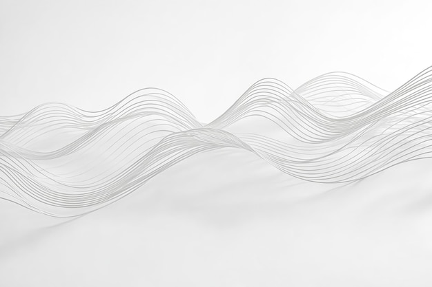 Abstract White Lines Wave Background