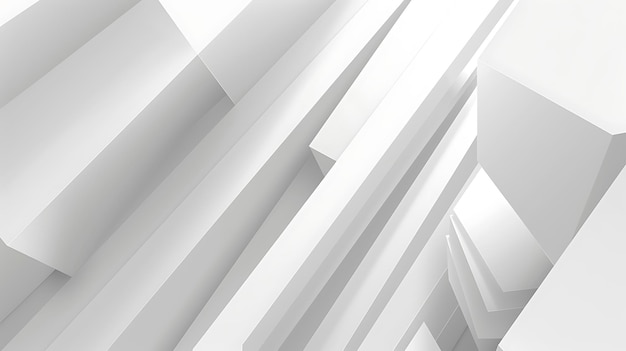 Abstract white minimal background design with geometric shapes