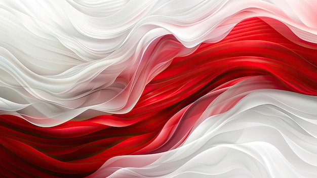 Abstract white red wave background