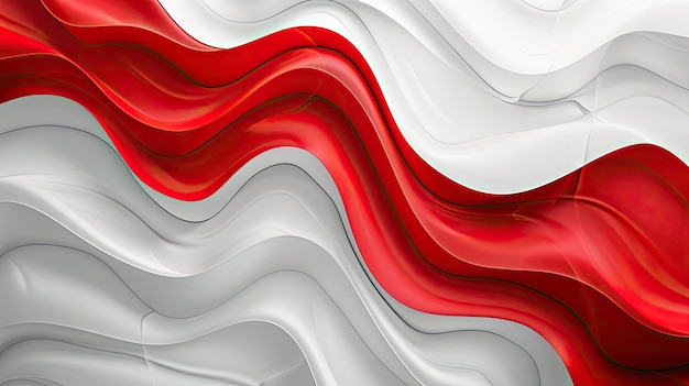 Abstract white red wave background