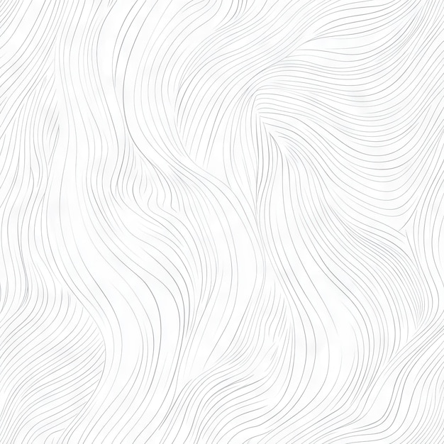 Abstract White Seamless Pattern with Wavy Lines and Organic Shapes AI generated illustration