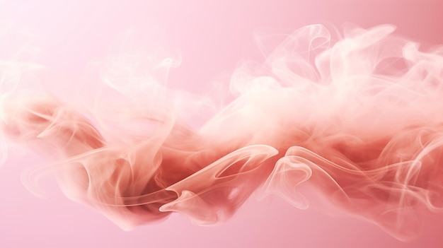 Abstract white smoke on blush color background Generative AI