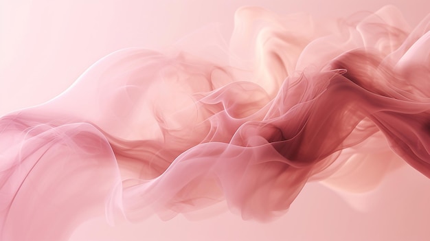 Abstract white smoke on blush color background Generative AI