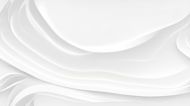 Abstract White Smooth Curve Wave Modern Beauty