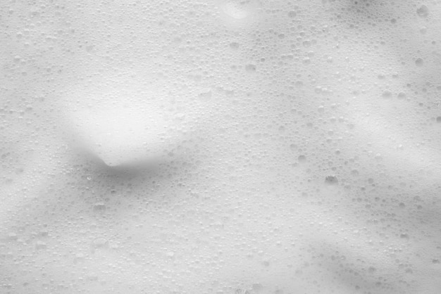 Abstract white soap foam bubbles texture background