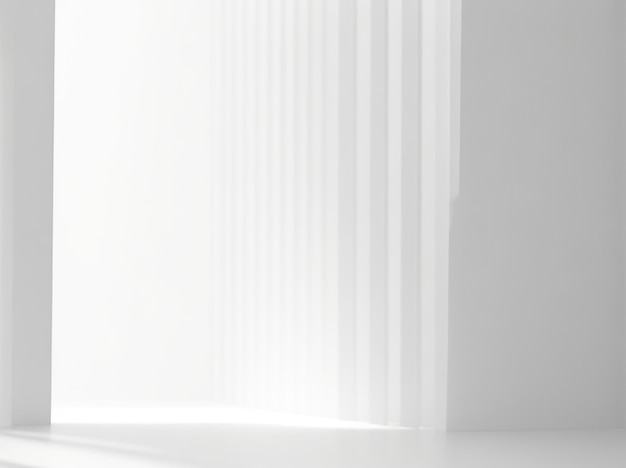 Abstract White Studio Background with Shadows