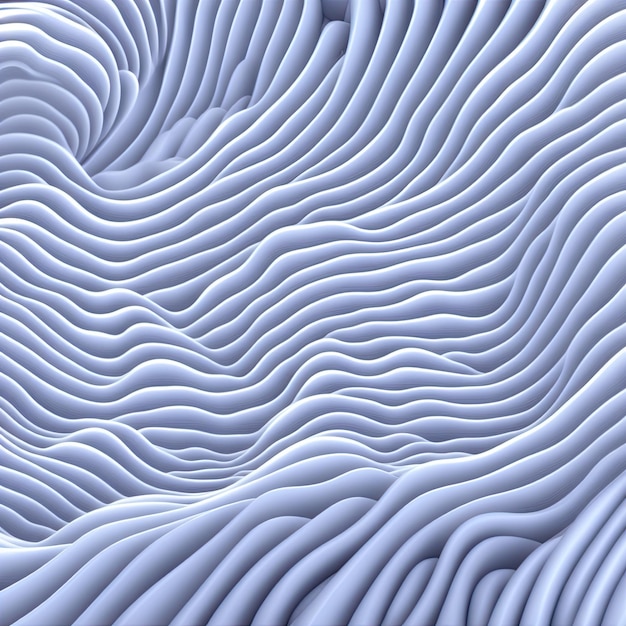 Abstract white wave background 3d illustration