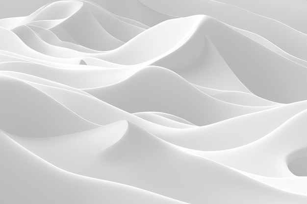 Abstract white wave background Minimal white graphic wallpaper 2D Illustration