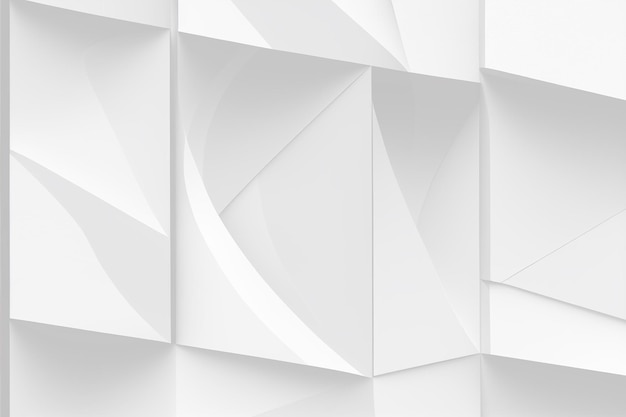 Abstract white wave background. Minimal white graphic wallpaper. 2D Illustration.