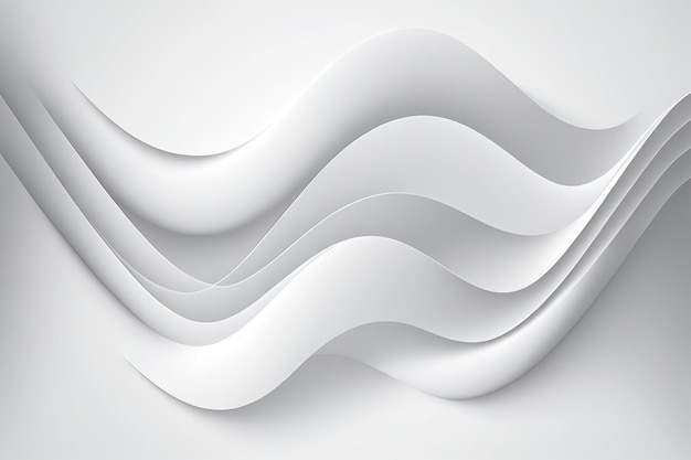 Abstract white wave background White graphic line wallpaper Created with Generative AI technology