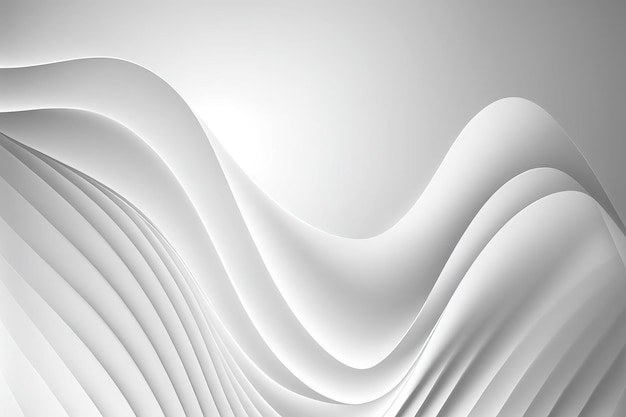 Abstract white wave background White graphic line wallpaper Created with Generative AI technology