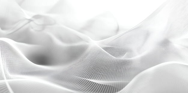 Photo abstract white wave background