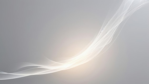 Photo abstract white wave on a gray background