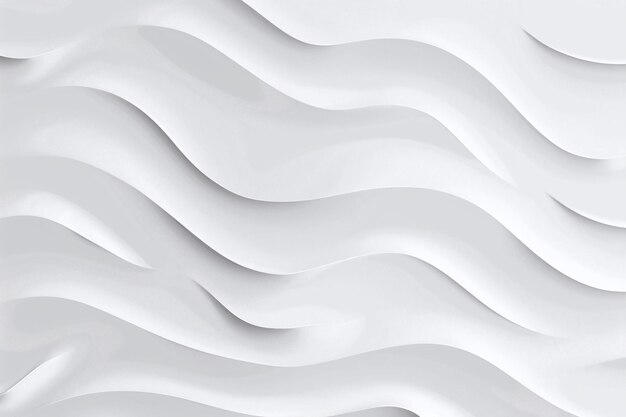 Photo abstract white waves with flowing 3d texture modern and minimalist art design for contemporary