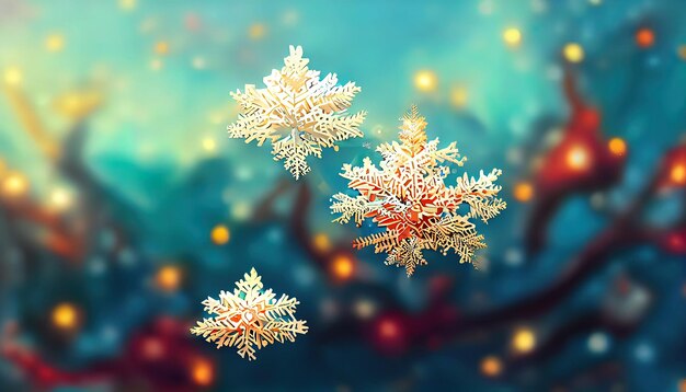 Abstract winter background with snowflakes