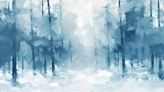 Photo abstract winter forest landscape art background