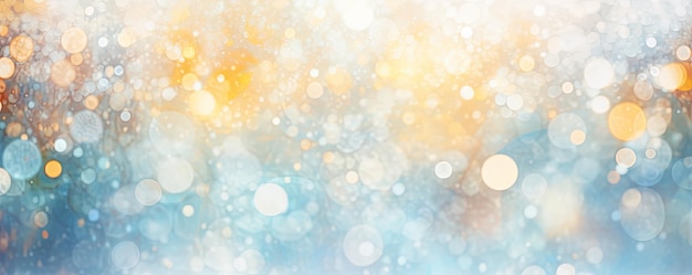 Abstract wintry sky featuring glittering bokeh backdrop perfect for classic Xmas scene visuals Generative AI