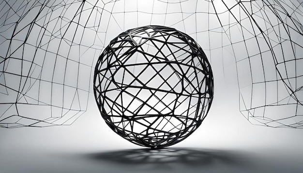 Abstract wireframe globe background