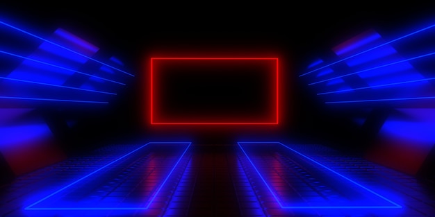 abstract with neon lights. neon tunnel.illustration