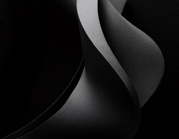 Photo abstract with wavy elements that stand out in a creative design over a black background