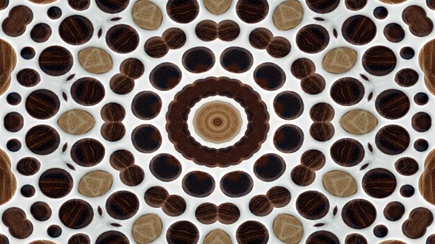 Abstract Wooden Background   Concept Symmetric Pattern Ornamental Decorative Kaleidoscope Movement Geometric Circle and Star Shapes