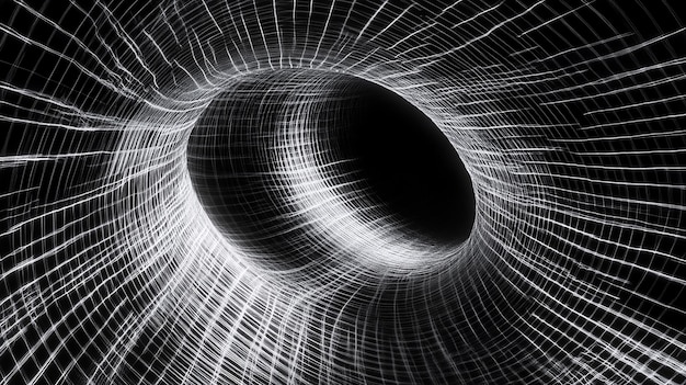 Abstract Wormhole or Tunnel SciFi Concept