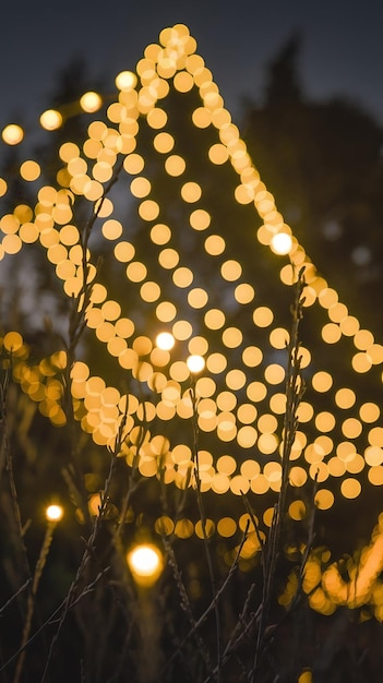 Abstract yellow bokeh background