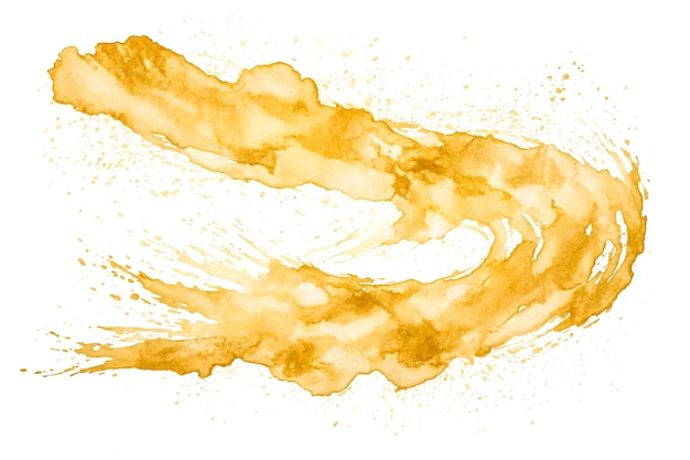 Abstract Yellow Watercolor Splash